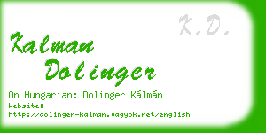 kalman dolinger business card